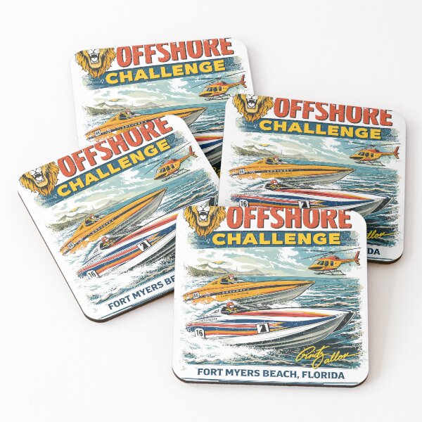 Item preview, Lions Offshore Challenge Powerboat Poster designed and sold by Matinez Pink.