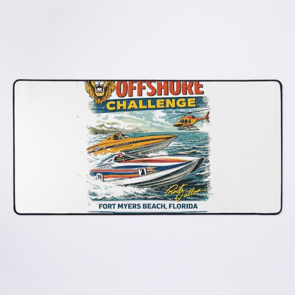 Item preview, Lions Offshore Challenge Powerboat Poster designed and sold by Matinez Pink.