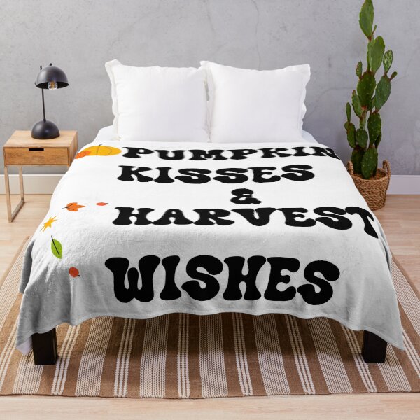 Item preview, Pumpkin Kisses and Harvest Wishes Cute Fall Season Quote Design designed and sold by NAMASTHE WORLD.