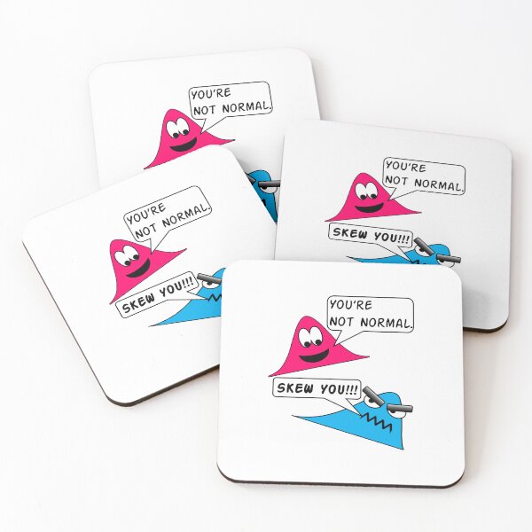 Item preview, Funny Nerdy Youre Not Normal Skew You Statistics Math Pun Joke designed and sold by MathWare MathClips.
