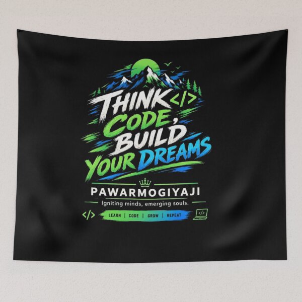 Item preview, Think Code Build Your Dreams Developer T-Shirt designed and sold by Pawar1999.