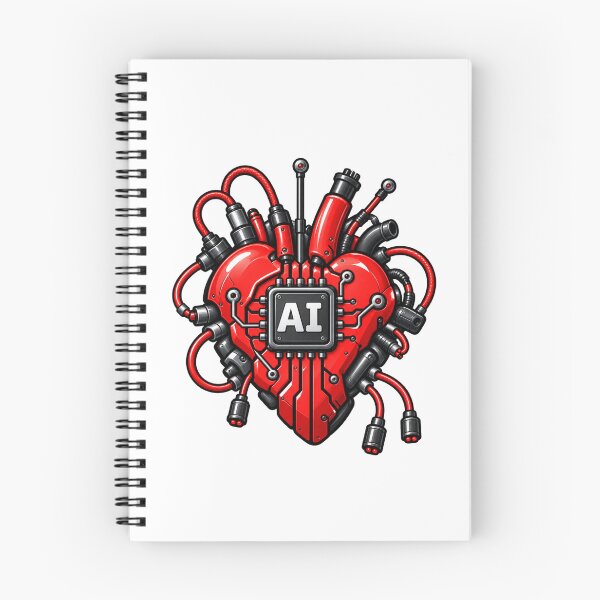 Item preview, AI Heart – Futuristic Cyberpunk Artificial Intelligence designed and sold by Vavilonskaya.