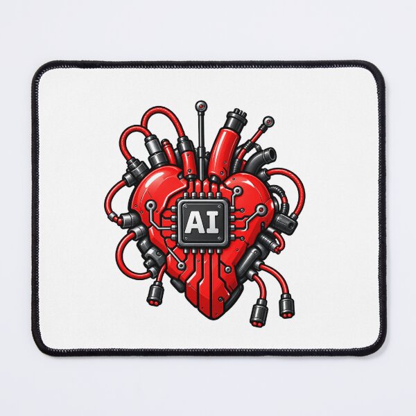Item preview, AI Heart – Futuristic Cyberpunk Artificial Intelligence designed and sold by Vavilonskaya.
