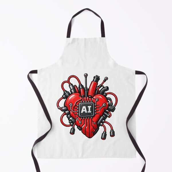 Item preview, AI Heart – Futuristic Cyberpunk Artificial Intelligence designed and sold by Vavilonskaya.