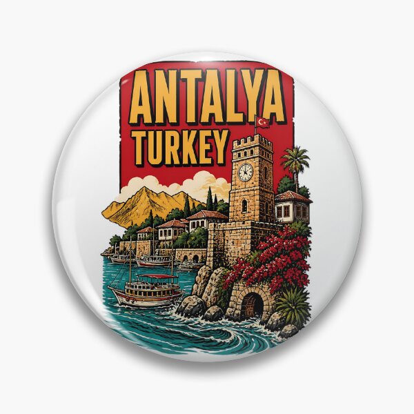 Item preview, Antalya Turkey Vintage Travel Tourism designed and sold by TravelersGems.