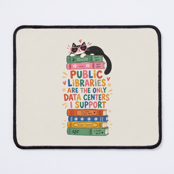 Item preview, Public Libraries Are The Only Data Centers I Support Shirt, Anti AI Shirt, Support Human Artists Tee, Book Lover Gift, Cat designed and sold by Quiajia.