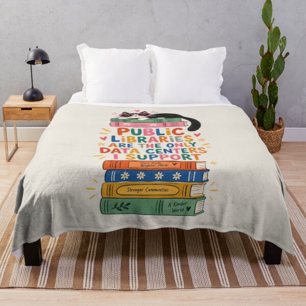 Item preview, Public Libraries Are The Only Data Centers I Support Shirt, Anti AI Shirt, Support Human Artists Tee, Book Lover Gift, Cat designed and sold by Quiajia.