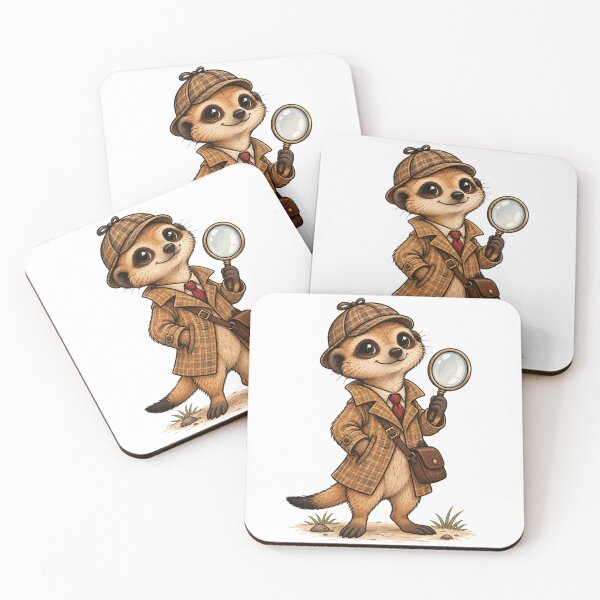 Item preview, Cute Meerkat Detective – Small Detective Big Mysteries designed and sold by LittleGinnyArt.