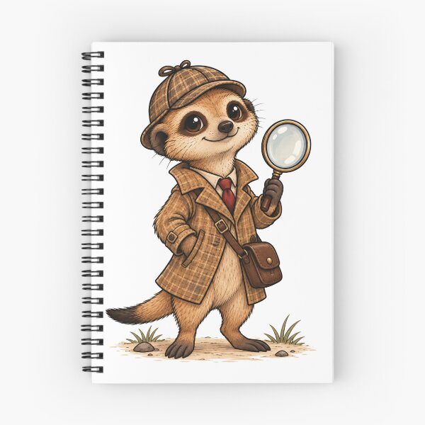 Item preview, Cute Meerkat Detective – Small Detective Big Mysteries designed and sold by LittleGinnyArt.