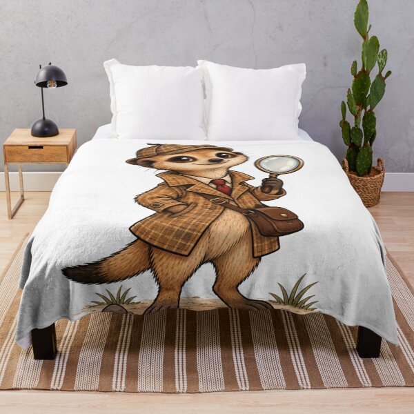 Item preview, Cute Meerkat Detective – Small Detective Big Mysteries designed and sold by LittleGinnyArt.
