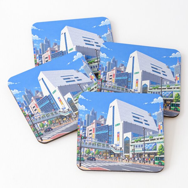 Item preview, Shinjuku Station Day Pixel Art designed and sold by sabusabu78.