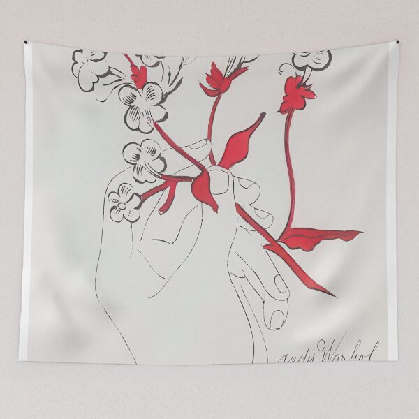 Item preview, A Gold Book Hand And Flowers (F. & S. IV.114) - Print by Andy Warhol designed and sold by stevengrossman.