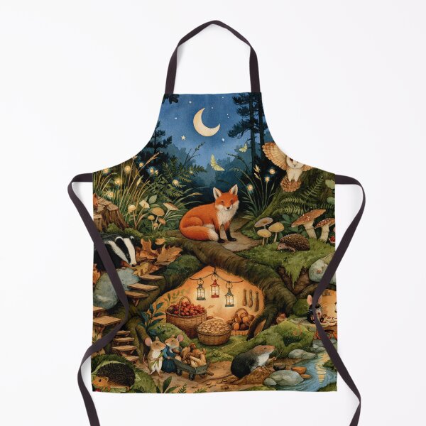 Item preview, Woodland Friends Magical Moonlit Night in the Enchanted Forest Village designed and sold by UtArt.