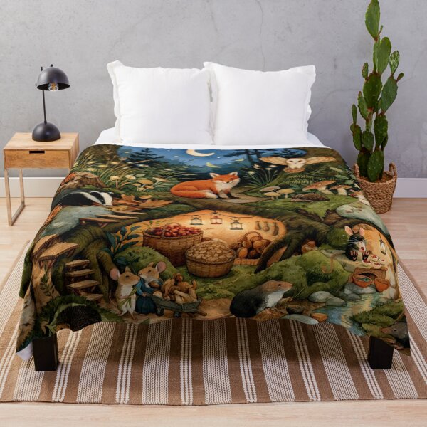 Item preview, Woodland Friends Magical Moonlit Night in the Enchanted Forest Village designed and sold by UtArt.