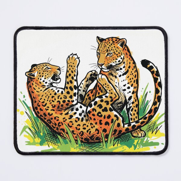 Item preview, Sri Lankan Leopards Playing Wildlife Art Print designed and sold by Merch by Das Design Studio.