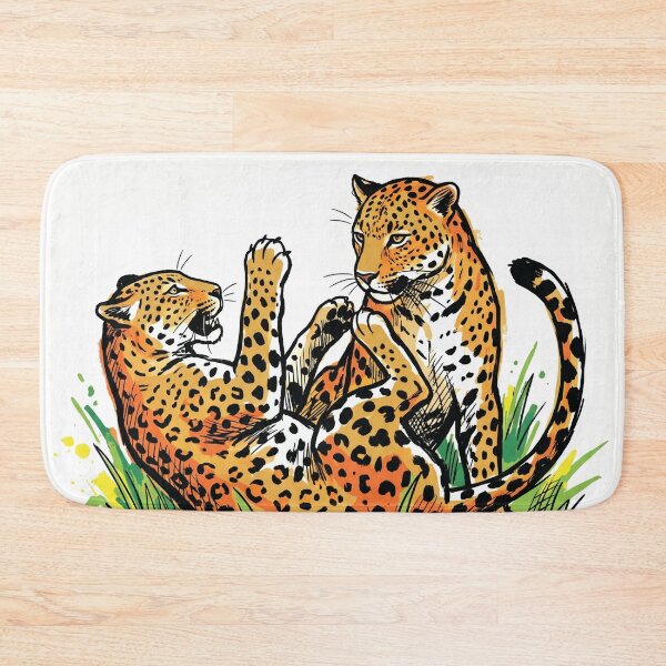 Item preview, Sri Lankan Leopards Playing Wildlife Art Print designed and sold by Merch by Das Design Studio.