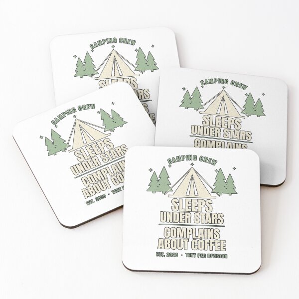 Item preview, Camping Crew Sleeps Under Stars designed and sold by PeaksAndPrints.