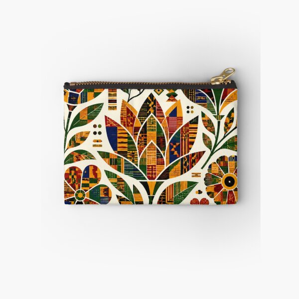 Item preview, Kente Folk Flowers – Woven Ghana Floral Pattern designed and sold by MarekoraStudio.