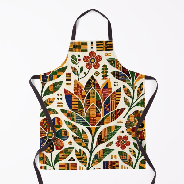 Item preview, Kente Folk Flowers – Woven Ghana Floral Pattern designed and sold by MarekoraStudio.