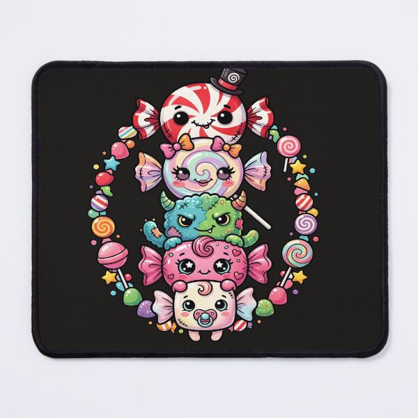 Item preview, Creepy Cute Candy Monster Family – Kawaii Halloween Sweets Illustration designed and sold by AvivaCreative.