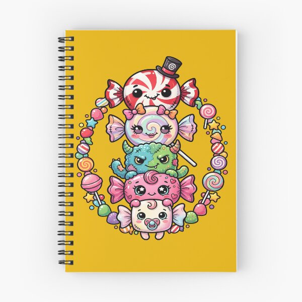Item preview, Creepy Cute Candy Monster Family – Kawaii Halloween Sweets Illustration designed and sold by AvivaCreative.