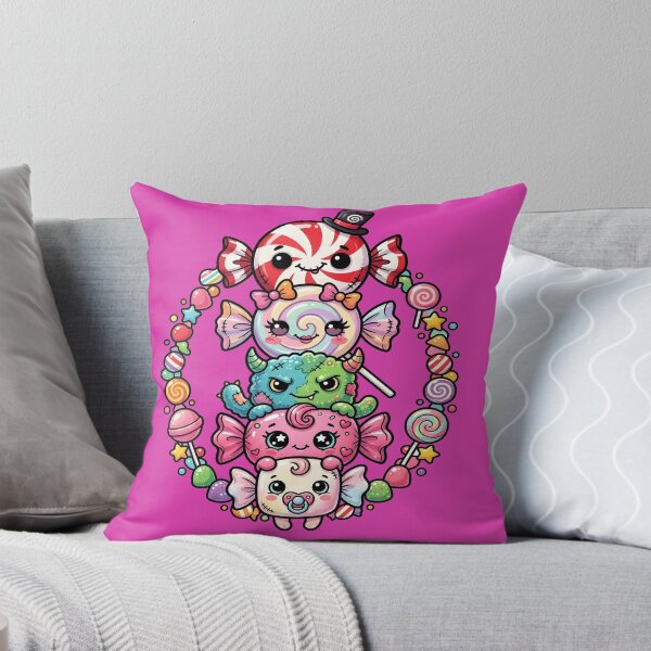 Item preview, Creepy Cute Candy Monster Family – Kawaii Halloween Sweets Illustration designed and sold by AvivaCreative.