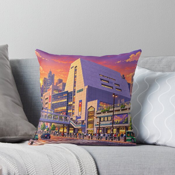 Item preview, Shinjuku Station Sunset Pixel Art designed and sold by sabusabu78.