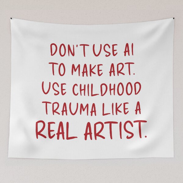Item preview, Don’t Use AI to Make Art Shirt, Funny Artist Humor Tee, Sarcastic Anti AI Artist Gift, Creative Art Lover Shirt designed and sold by Quiajia.