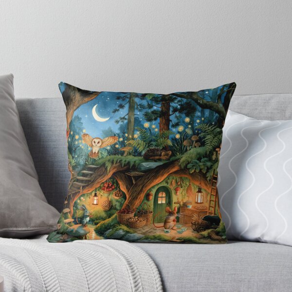 Item preview, Woodland Friends Magical Moonlit Night in the Hidden Woodland Village designed and sold by UtArt.