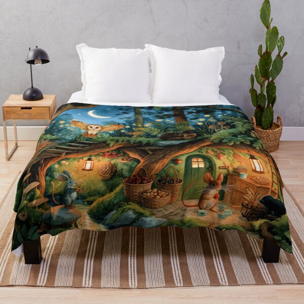 Item preview, Woodland Friends Magical Moonlit Night in the Hidden Woodland Village designed and sold by UtArt.