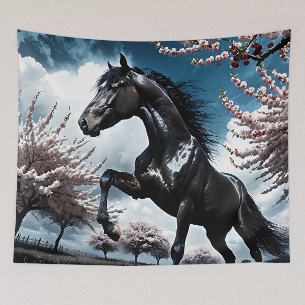 Item preview, But the big black horse said, "Look this way" - He said, "Hey lady, will you marry me?" 30 designed and sold by deep-sea-birds.
