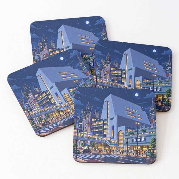 Item preview, Shinjuku Station Night Pixel Art designed and sold by sabusabu78.