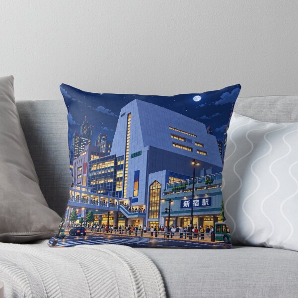 Item preview, Shinjuku Station Night Pixel Art designed and sold by sabusabu78.