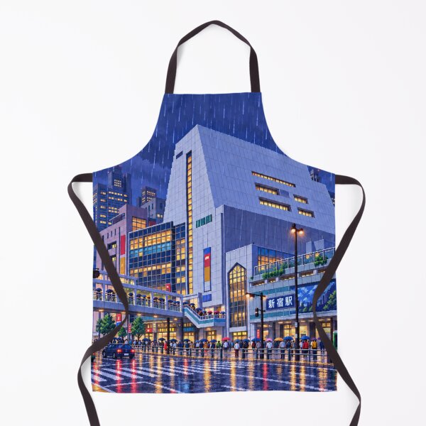 Item preview, Rainy Shinjuku Station Pixel Art designed and sold by sabusabu78.