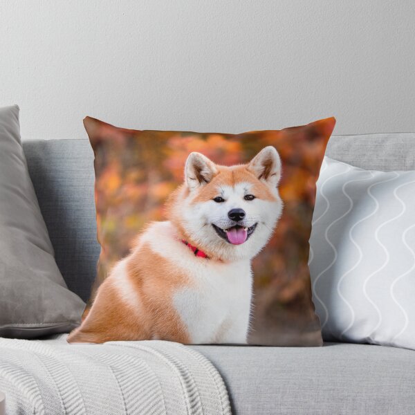 Item preview, Smiling Japanese Akita Dog with a Red Collar designed and sold by VanGaldo.