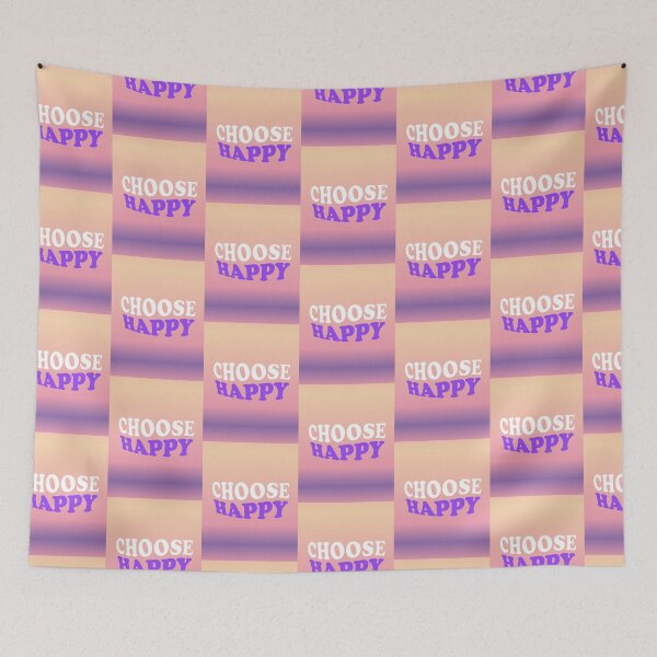 Item preview, Choose Happy - Positive Phrase Retro Good Vibes Aesthetic designed and sold by AstronautMerch.