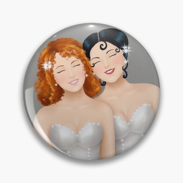 Item preview, Two Beautiful Brides in Dresses designed and sold by GreenNBlue.
