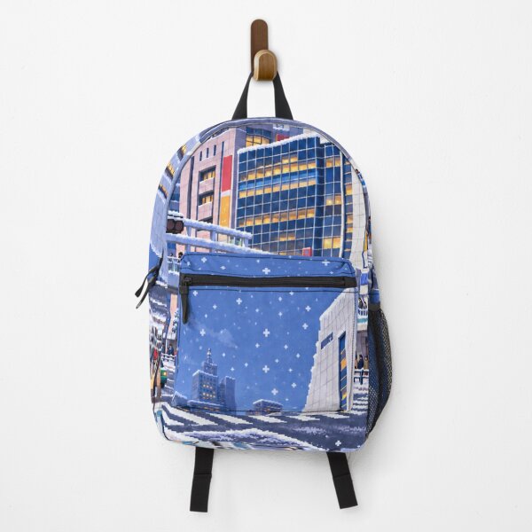 Item preview, Snowy Shinjuku Station Pixel Art designed and sold by sabusabu78.