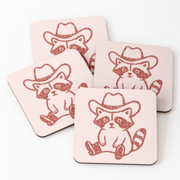 Item preview, Lindo mapache vaquero rojo designed and sold by Spring Things.