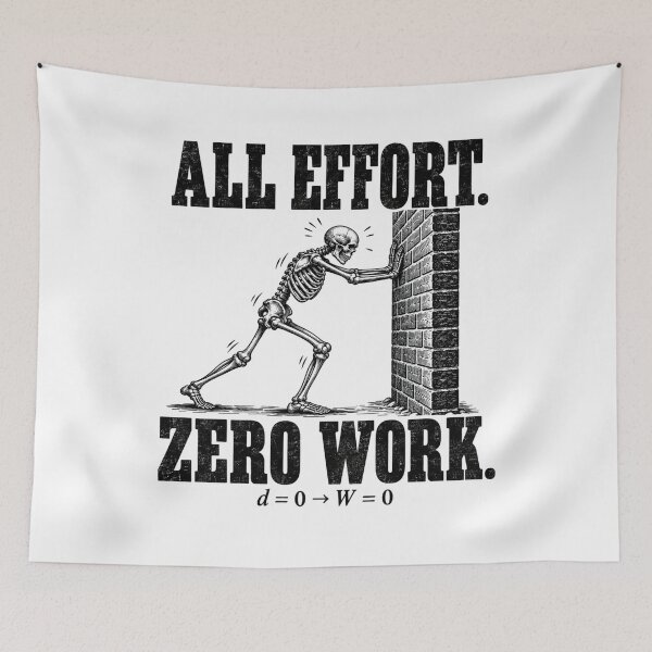 Item preview, All Effort Zero Work — Physics Skeleton designed and sold by MotionBanana Art.