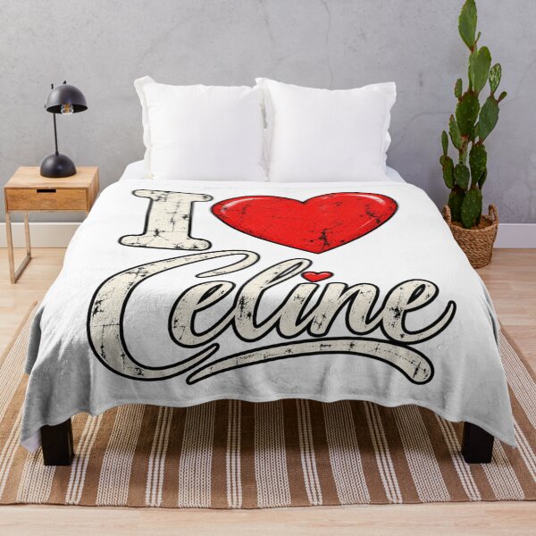 Item preview, Vintage I Love Celine Distressed Heart Typography designed and sold by ShopFanCreation.