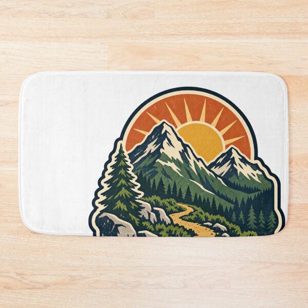 Item preview, Alpine Trail Mountain Adventure Badge designed and sold by Everyday Motif.