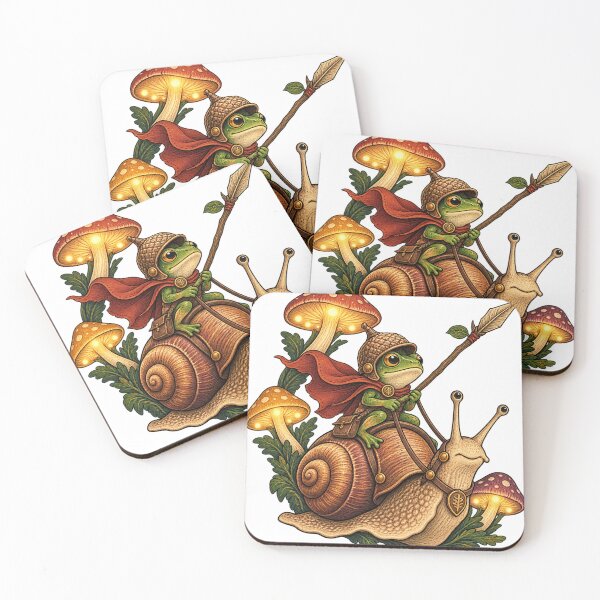 Item preview, Woodland Frog Knight Riding a Snail designed and sold by SomeBoss.