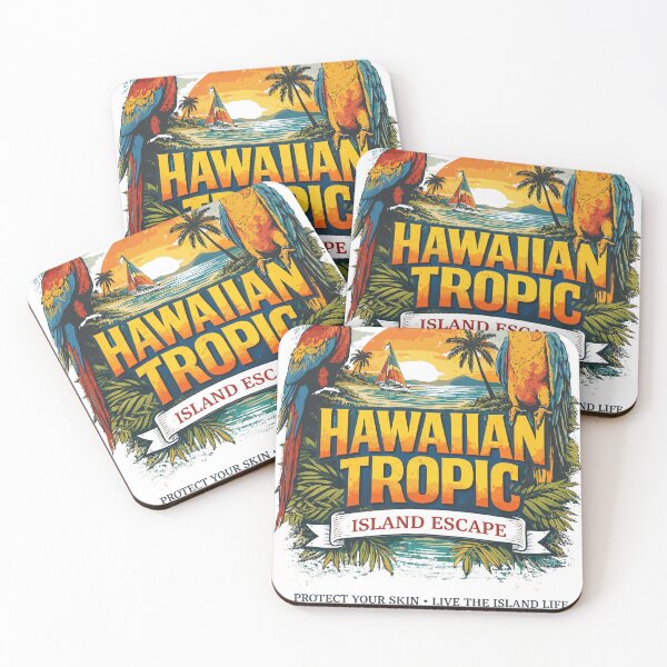 Item preview, Hawaiian Tropic Island Escape Parrots Poster designed and sold by Matinez Pink.