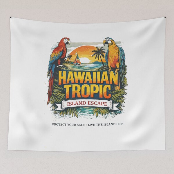 Item preview, Hawaiian Tropic Island Escape Parrots Poster designed and sold by Matinez Pink.