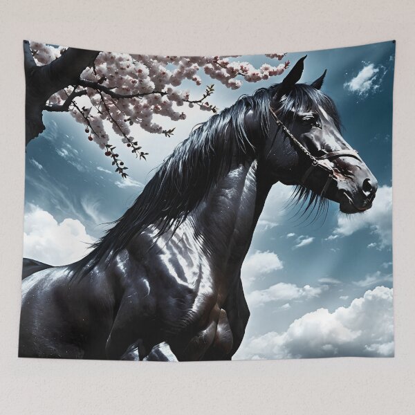 Item preview, But the big black horse said, "Look this way" - He said, "Hey lady, will you marry me?" 32 designed and sold by deep-sea-birds.