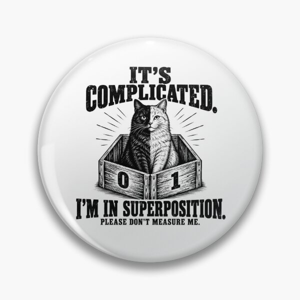 Item preview, It’s Complicated — Quantum Cat in Superposition designed and sold by MotionBanana Art.