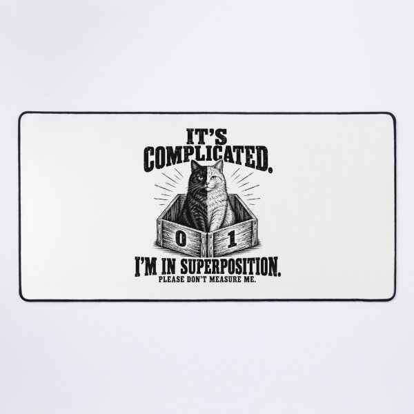 Item preview, It’s Complicated — Quantum Cat in Superposition designed and sold by MotionBanana Art.
