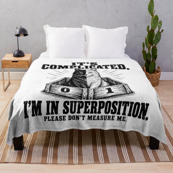 Item preview, It’s Complicated — Quantum Cat in Superposition designed and sold by MotionBanana Art.