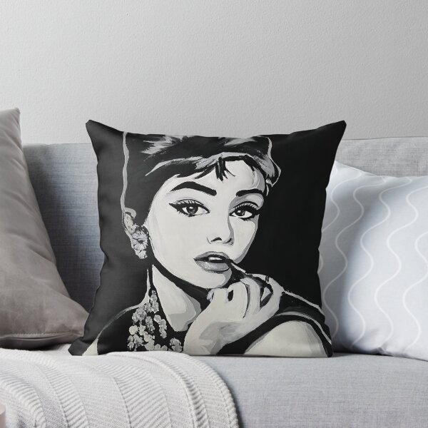 Item preview, Audrey Hepburn Black and White Portrait designed and sold by Portrait Haven.